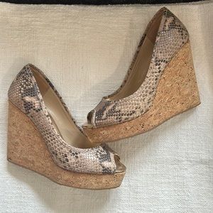 Jimmy Choo Platform Wedge SnakeSkin size 41